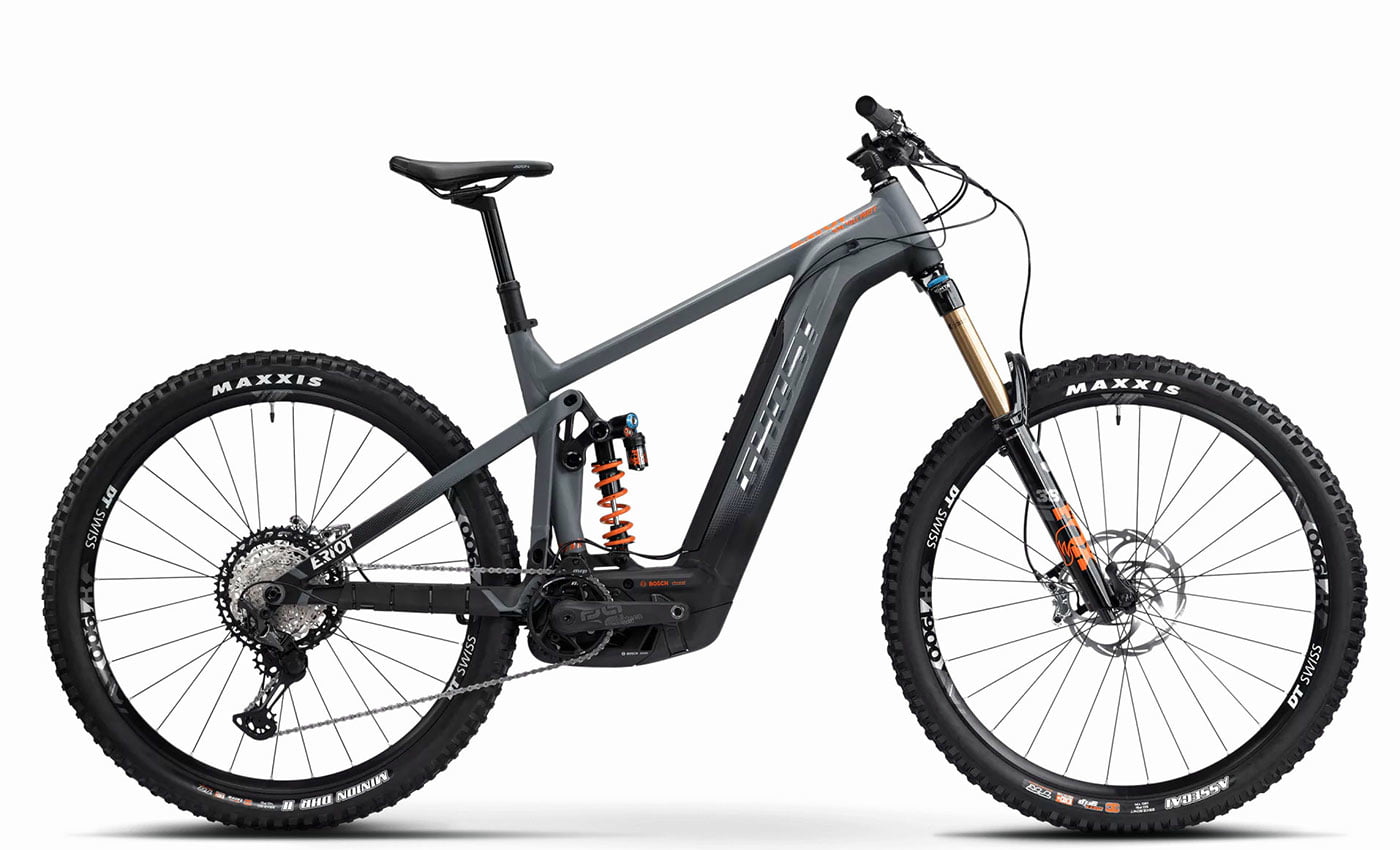 Ghost E-Riot EN Full Party Grey/Black - 750 Wh - 27.5/29 Zoll - Fully (2023)