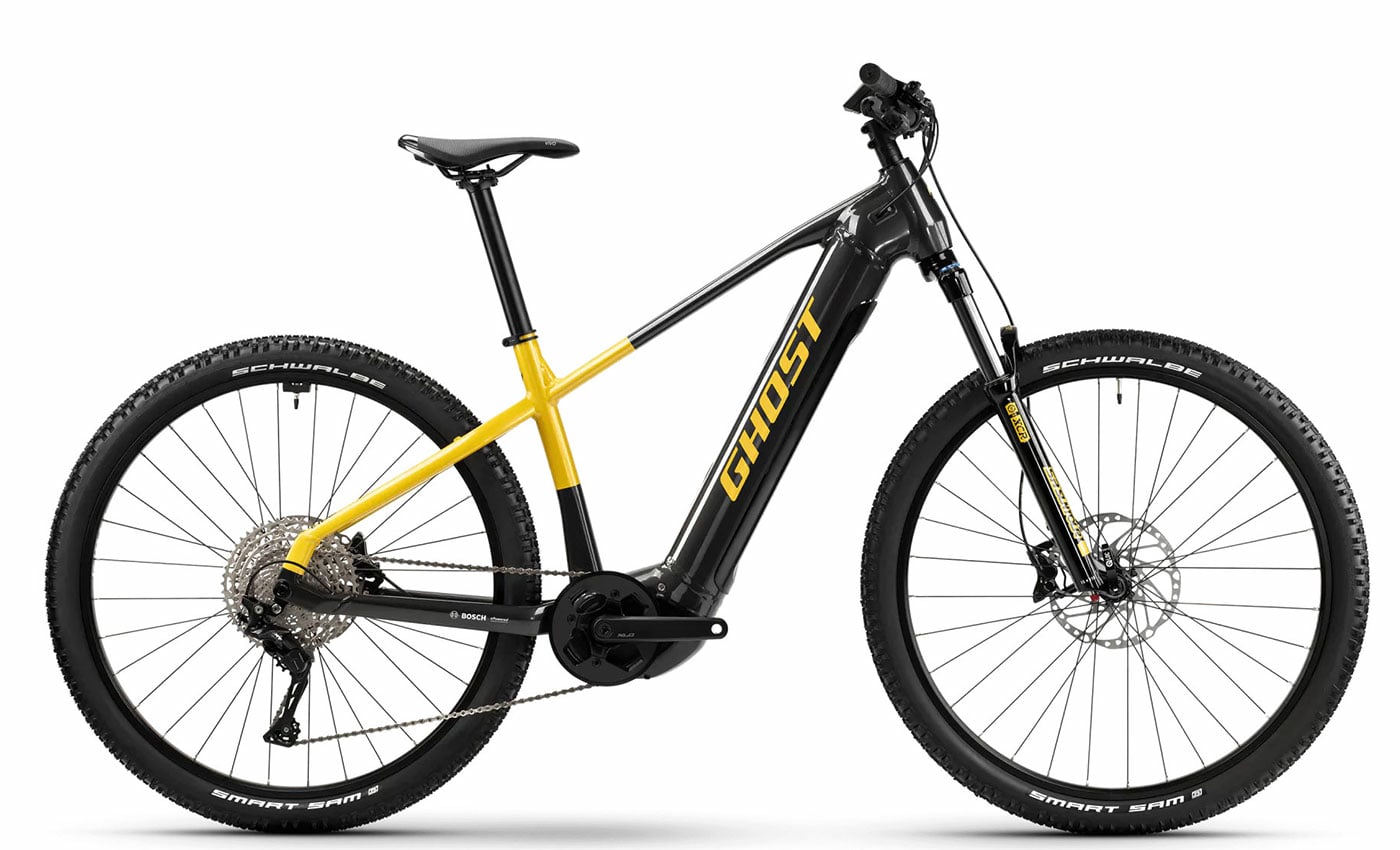 Ghost E-Teru Advanced Met. Anthracite/Met. Gold Yellow - 750 Wh - 27.5 Zoll - Diamant (2023)