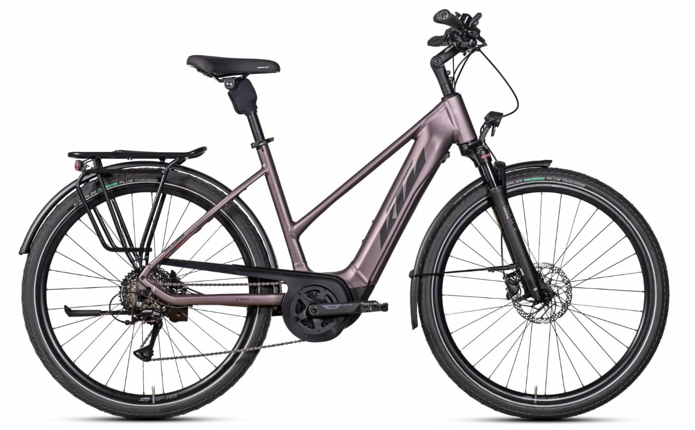 KTM Macina S Elderberry Matt - 500 Wh - 28 Zoll - Trapez (2025)