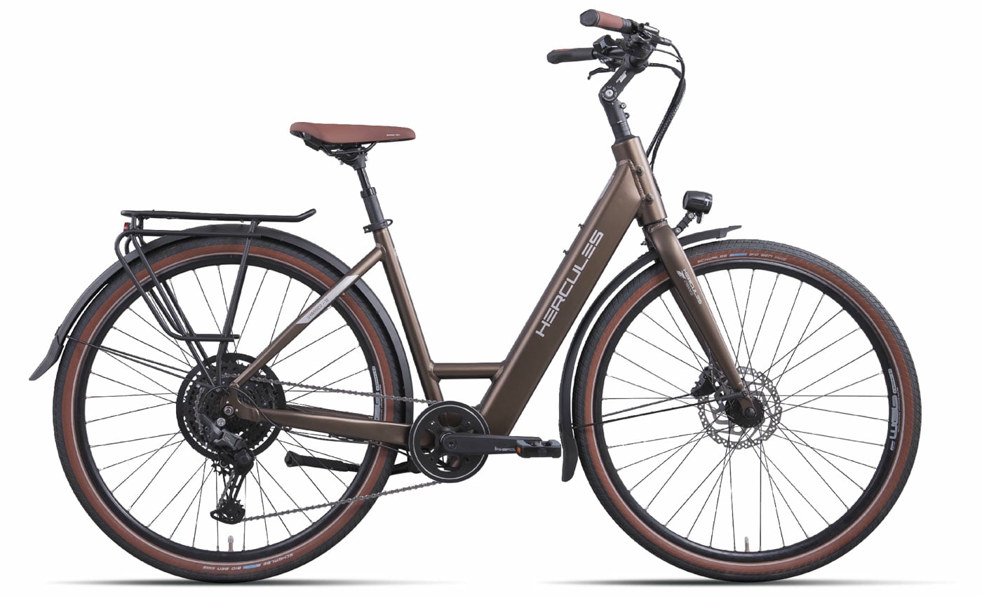 Hercules Urbanico I-10 Nutria Gold-Matt - 410 Wh - 28 Zoll - Wave (2025)