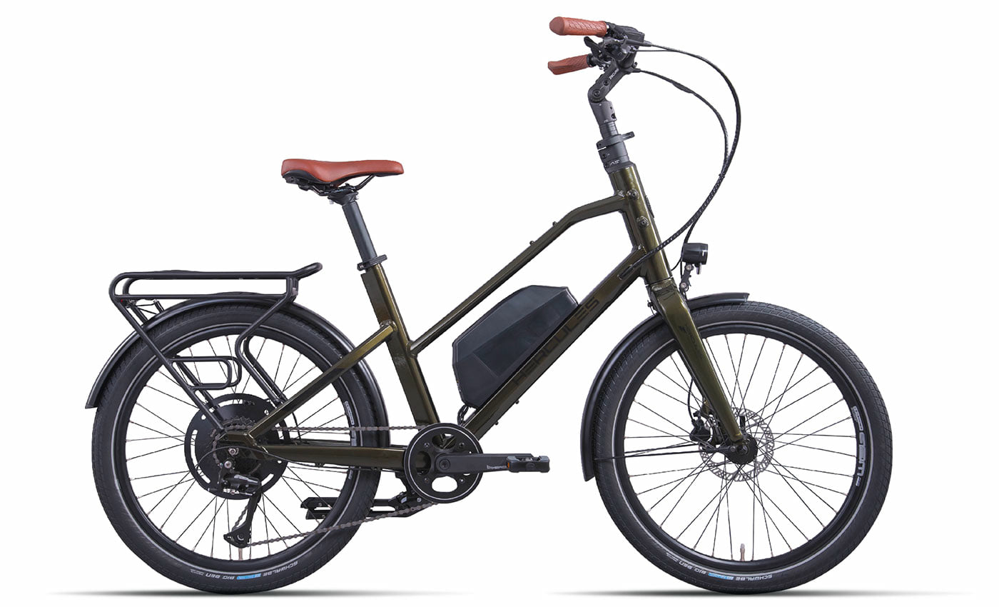 Hercules Urbanico Compact 8 Moss Green - 360 Wh - 24 Zoll - Trapez (2024)
