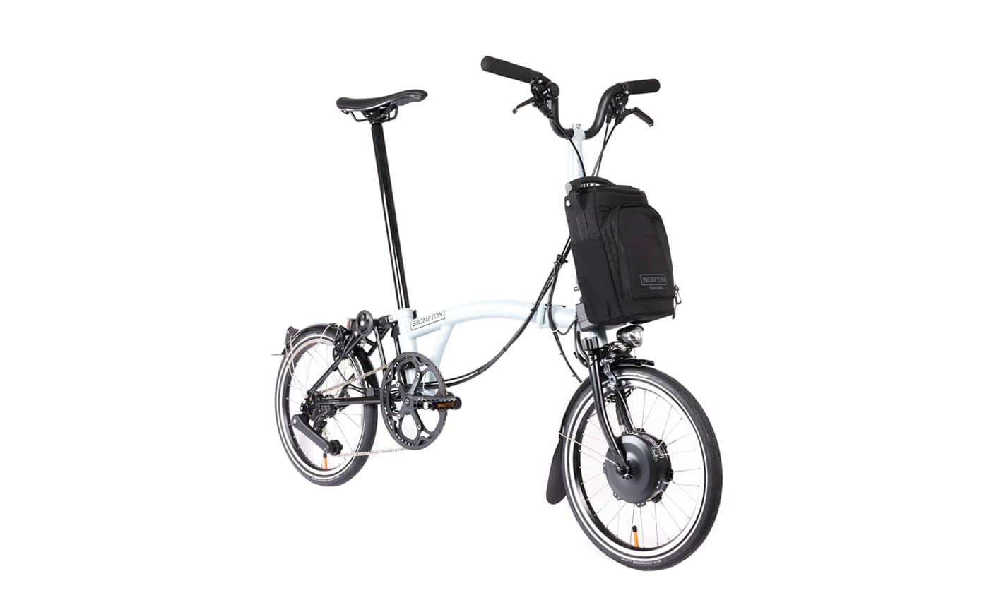 Brompton P-Line Electric Urban Lunar Ice - 300 Wh - 16 Zoll - Faltrahmen (2024)