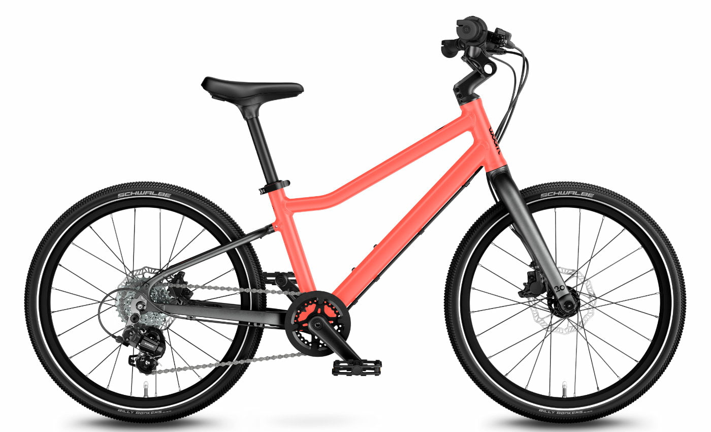 Woom Explore 4 Neon Coral - 20 Zoll - Diamant (2025)