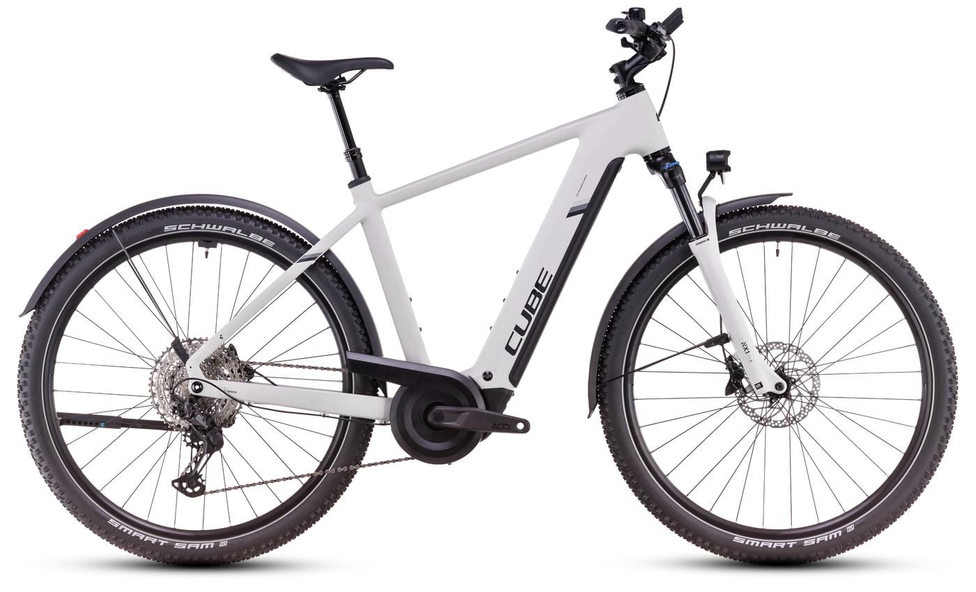 Cube Nuride Hybrid EXC 800 Allroad cotton´n´silver 28" 800 Wh Diamant