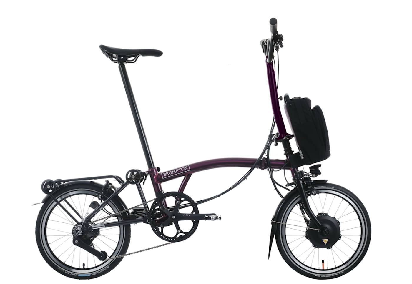 Brompton P-Line Electric Explore 12-speed Amethyst Lacquer - 300 Wh - 16 Zoll - Faltrahmen (2025)