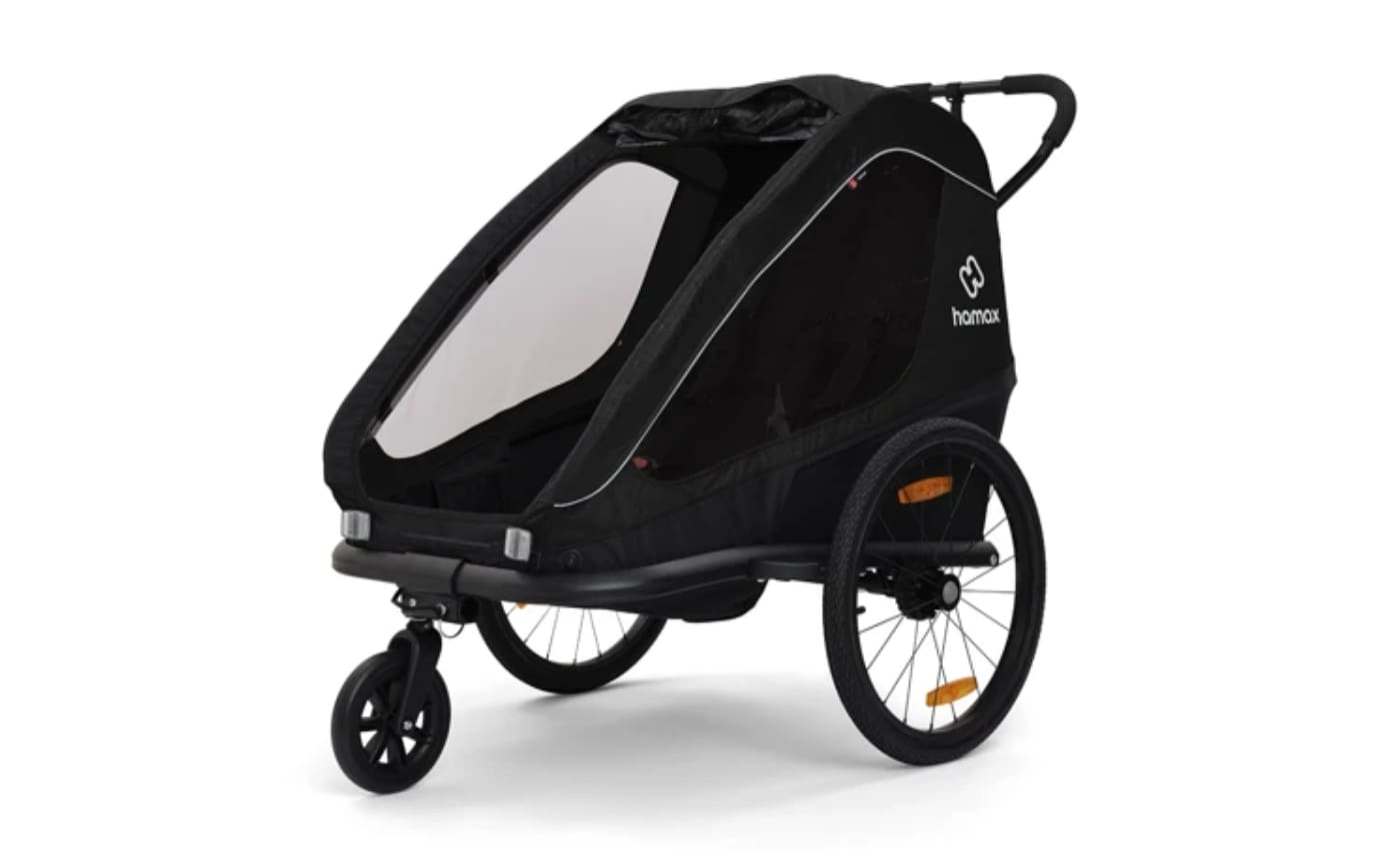 Hamax Traveller 2 Sitzer - Kinderanhänger, Black, Max 47kg