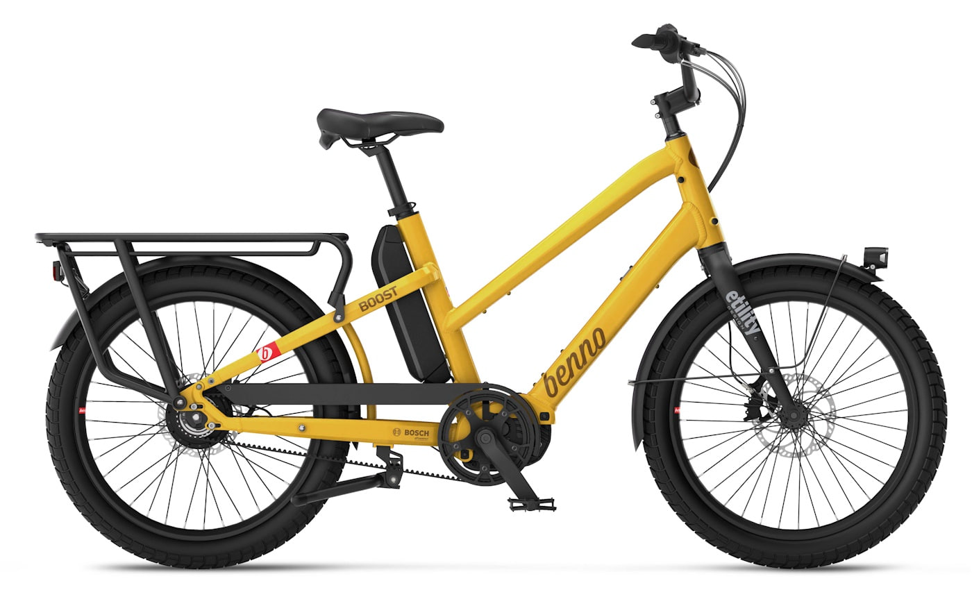 Benno Bikes Boost Enviolo Belt EVO 7 Yellow Curry - 545 Wh - 24 Zoll - Trapez (2025)
