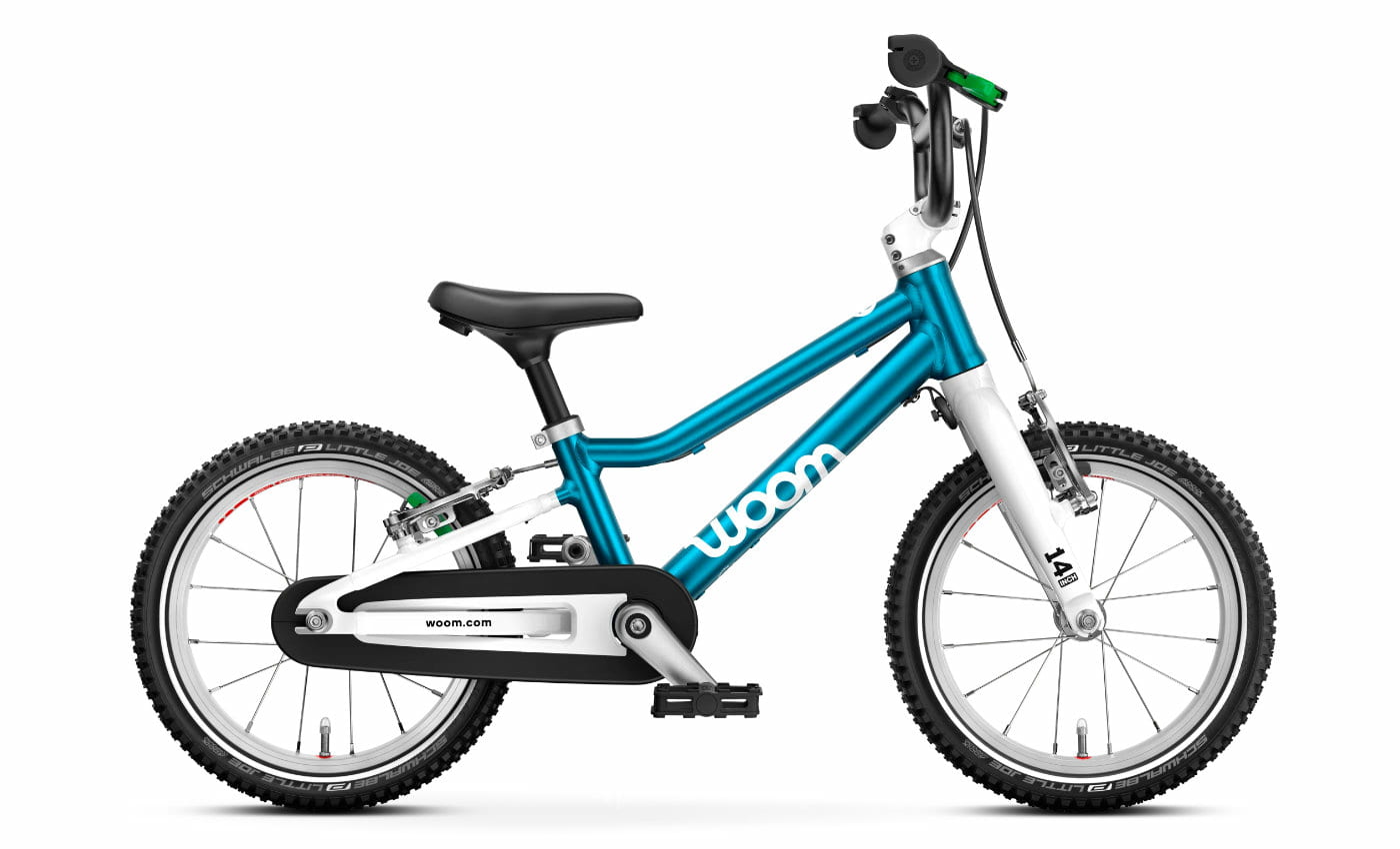 Woom GO 2 Metallic Turquoise - 14 Zoll - Diamant (2026)