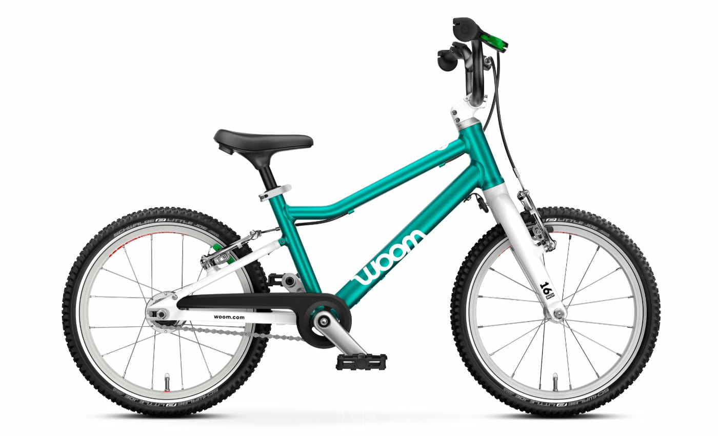 WOOM GO 3 Metallic Turquoise - 16 Zoll - Diamant (2026)