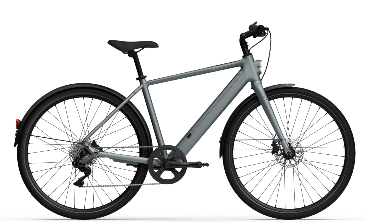 Tenways CGO600 Plus Pebble Grey - 360 Wh - 28 Zoll - Diamant (2026)