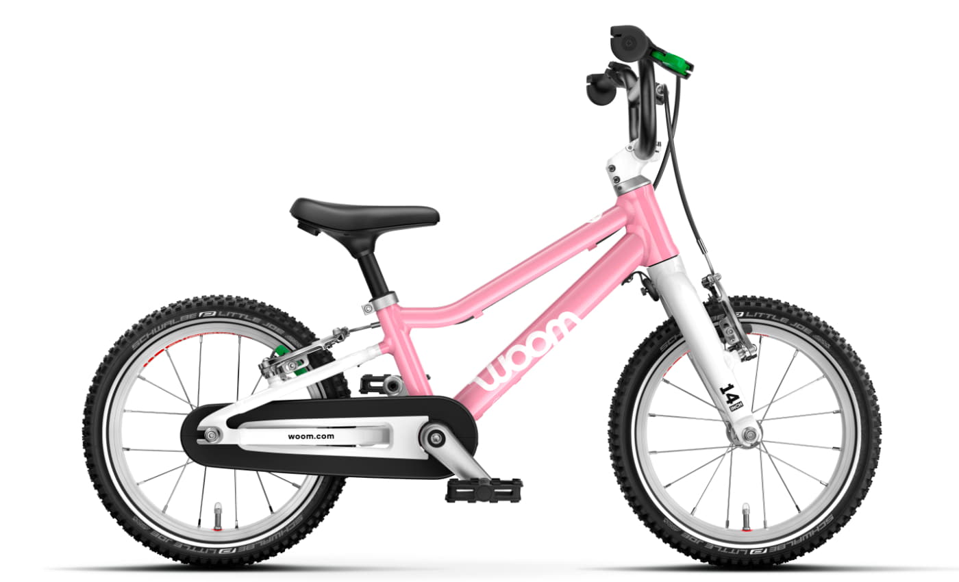 Woom GO 2 Powder Pink - 14 Zoll - Diamant (2026)
