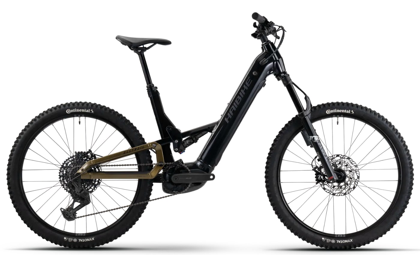 Haibike Alltrail 10.5 Low Abs - 27, 5 Zoll 800Wh 12K Fully-Tiefeinstieg - Black/ninja Gold/grey - Glossy