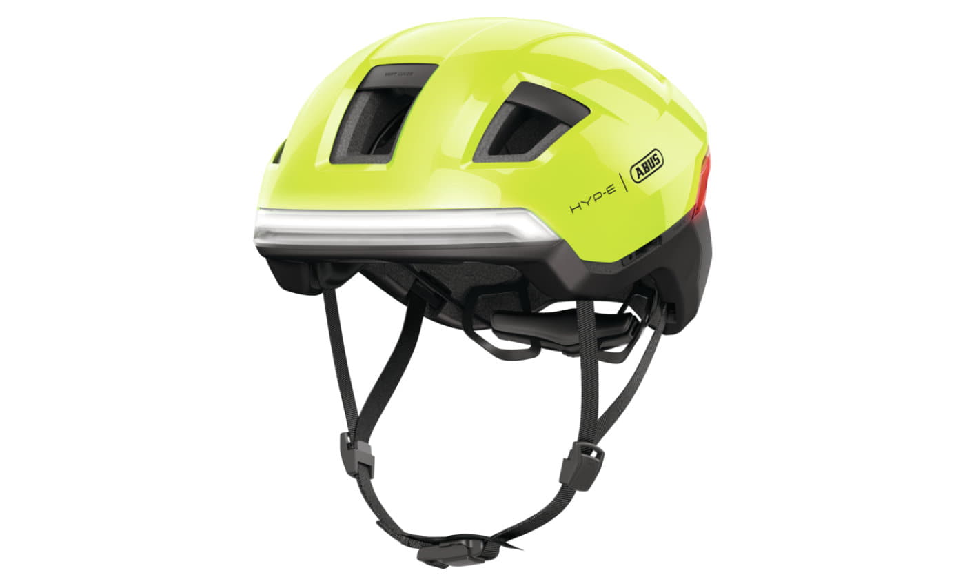 HYP-E Helm signal yellow  smart & sicher mit Blinker & Licht