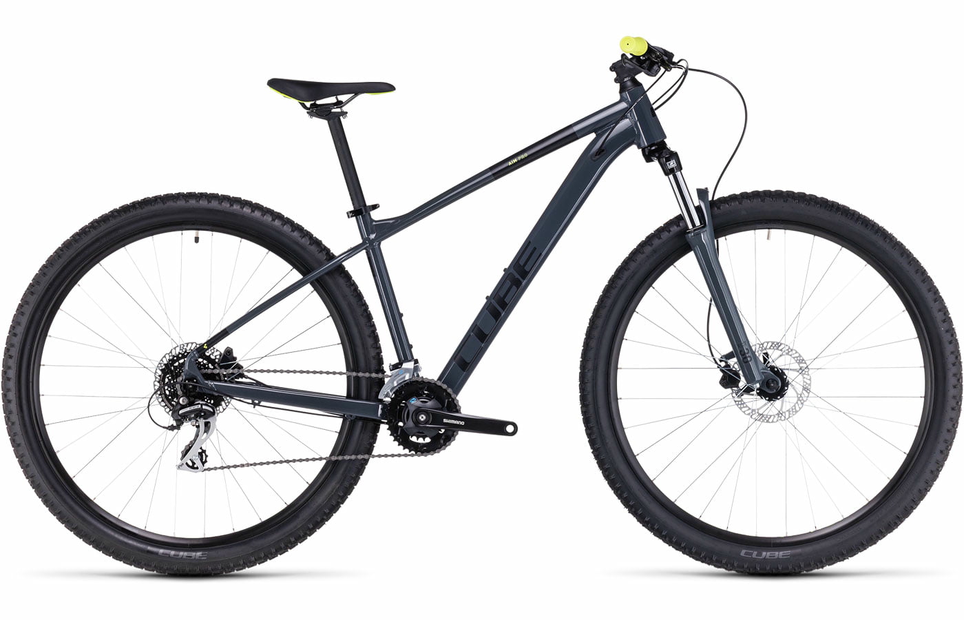 Cube Aim Pro grey´n´flashyellow - 29 Zoll - Diamant (2023)