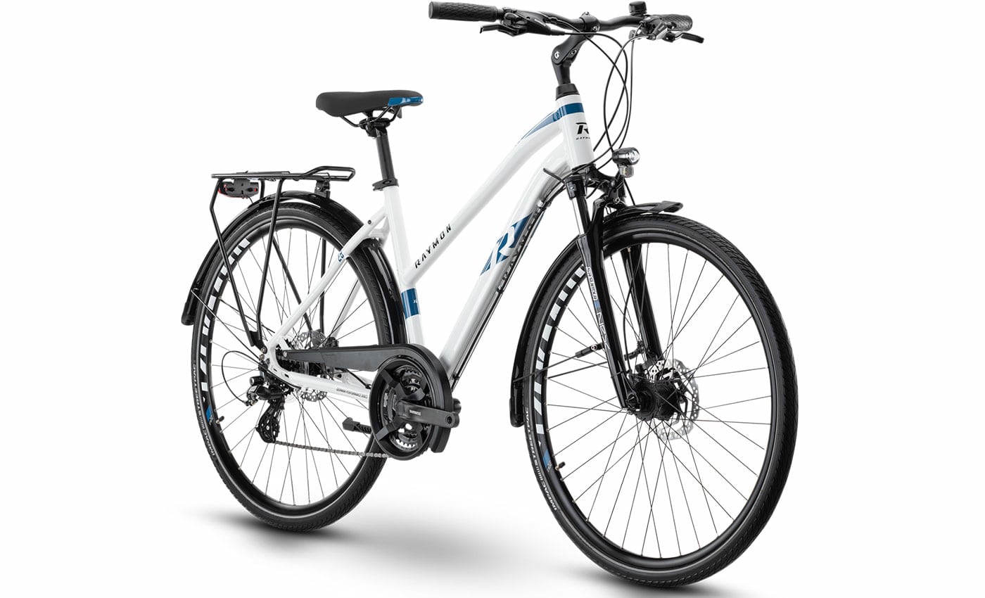 Raymon TourRay 2.0 White / Blue - 28 Zoll - Trapez (2022)