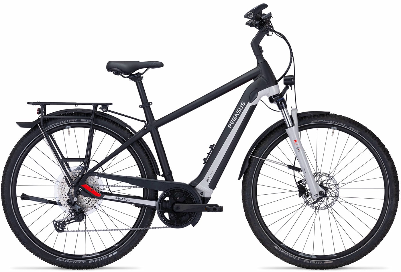 Pegasus Premio Evo 12 Lite Cross Black Matt/Light Grey - 625 Wh - 28 Zoll - Diamant (2022)