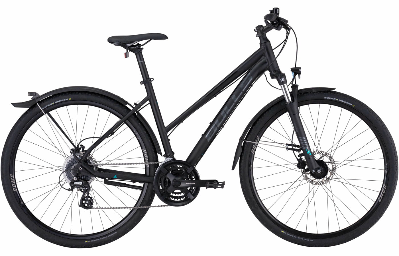 Bulls Cross Bike Street Black Matt - 28 Zoll - Trapez (2023)