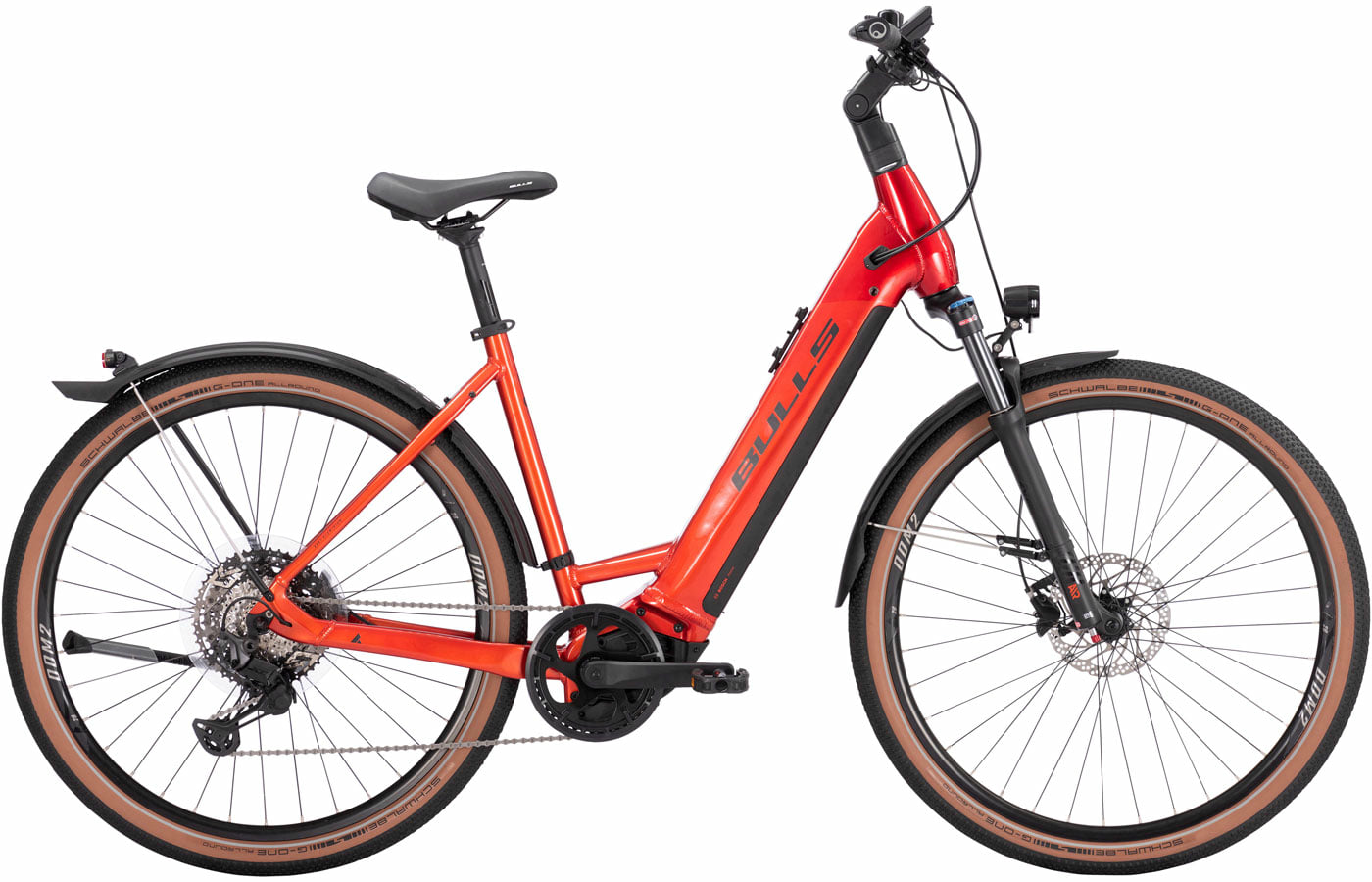 Bulls Cross Rider EVO 2 Metallic Orange / Chrome Red - 750 Wh - 29 Zoll - Wave (2023)
