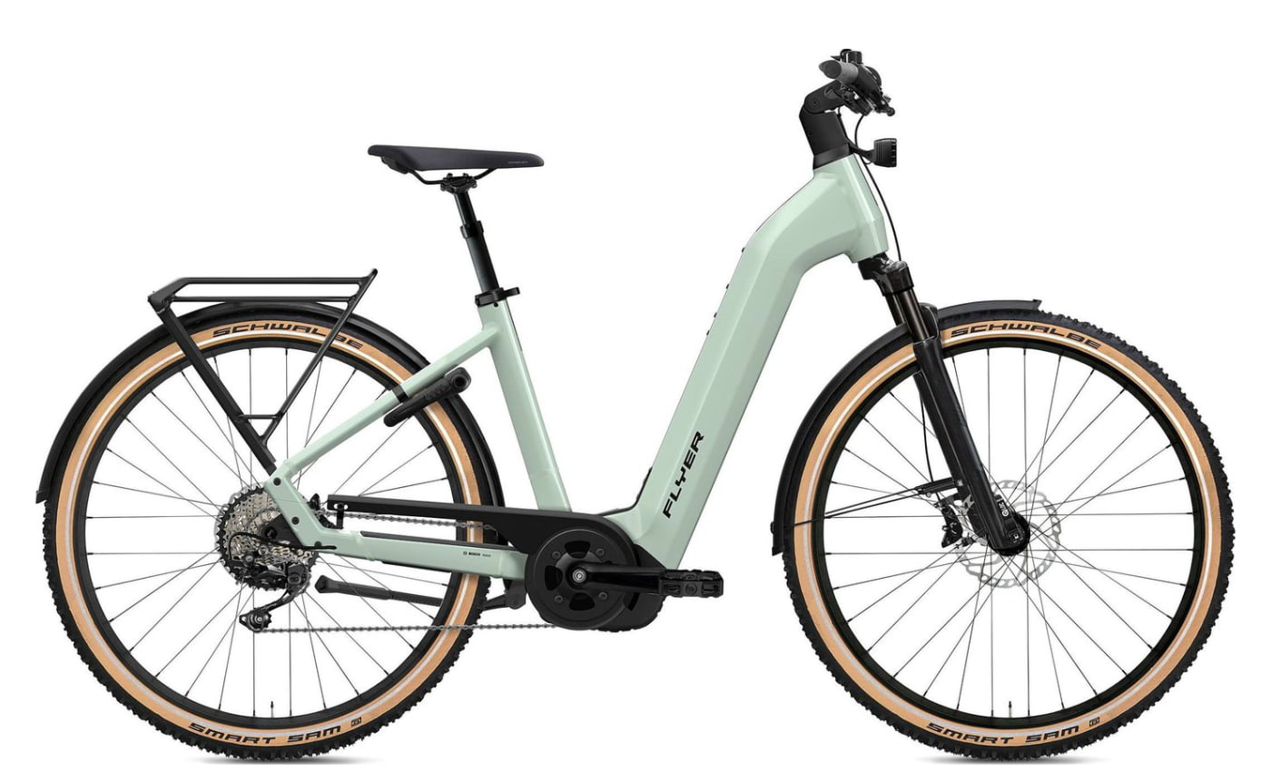 Flyer Gotour 7.12 XC Frosty Sage Gloss - 750 Wh - 28 Zoll - Tiefeinsteiger (2025)