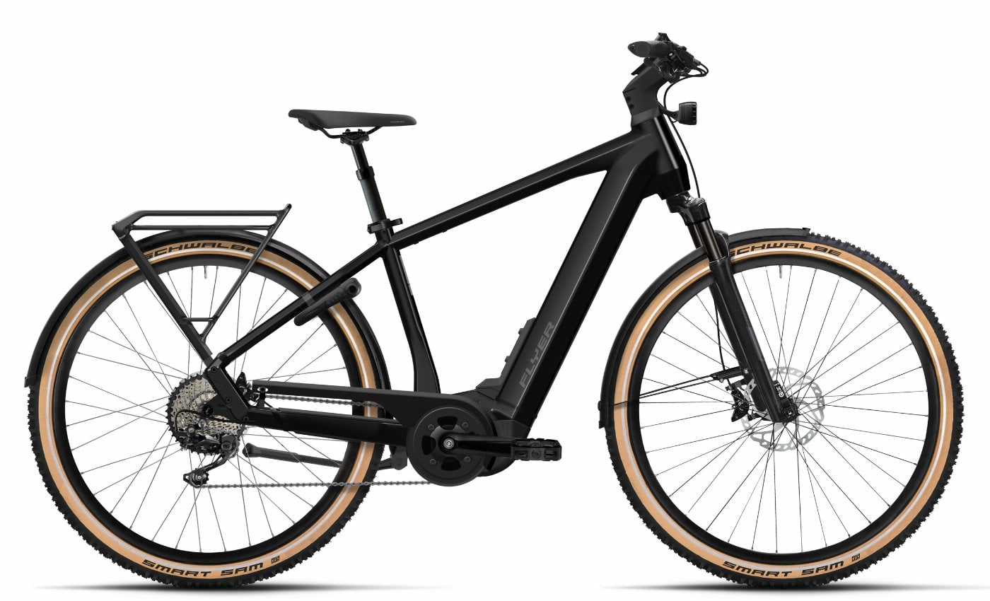 Flyer Upstreet 7.10 Pearl Black Gloss - 750 Wh - 28 Zoll - Diamant (2025)
