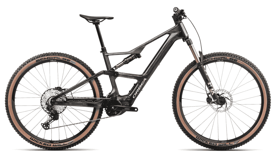 Orbea RISE SL M10 - 29 Zoll 630Wh 12K Fully - Cosmic Carbon View - Golden Sand