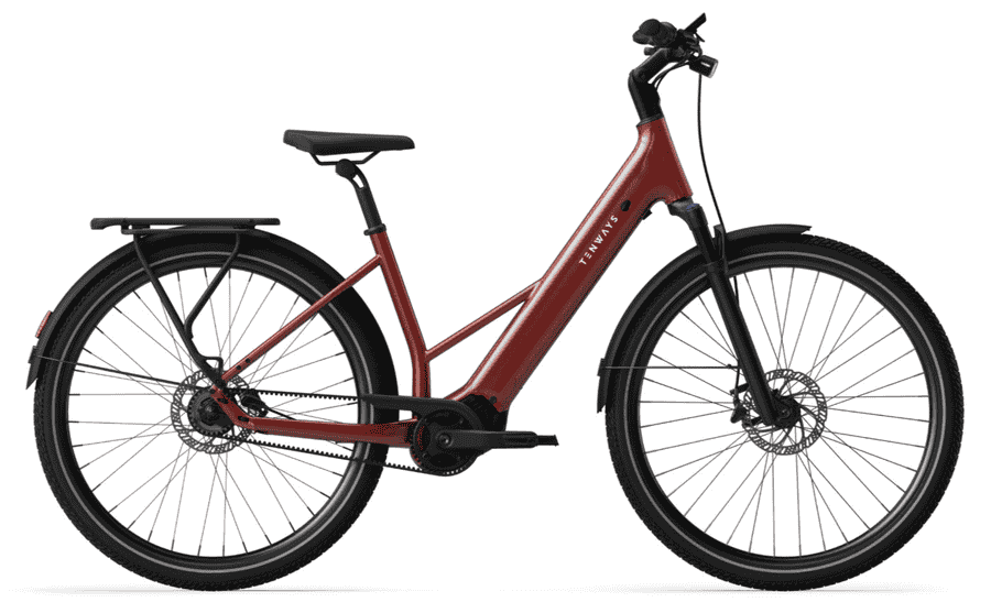 Tenways AGO Air Pro - 28 Zoll 540WH 5N Trapez - velvet red