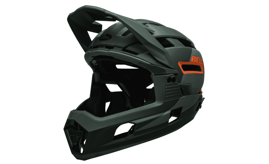 Bell Super Air R Mips - matte/gloss green/infrared