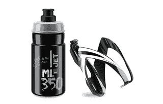 Elite Kit Ceo-Kindertrinkflasche mit 350 ml und Ceo-Flaschenhalter - schwarz/grau