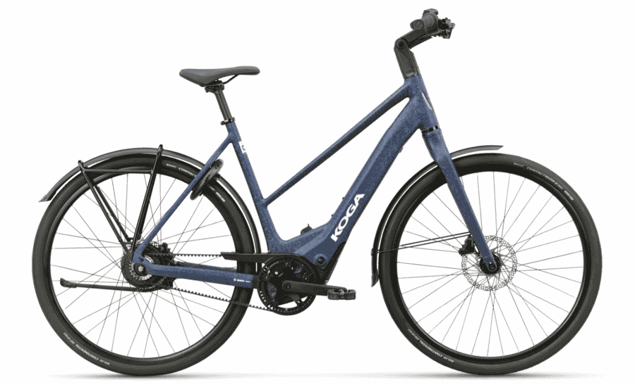 Koga E-Supermetro - 28 Zoll 400Wh Trapez Enviolo - jeans wrinke paint