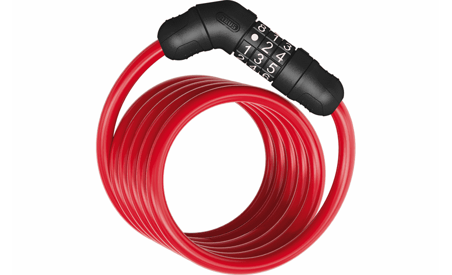 Abus Spiralkabelschloss Zahlencode Star 4508C/150 - red