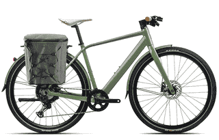 Orbea VIBE MID H10 EQ inkl. Range Extender - 28 Zoll 248Wh + 252Wh 12K Trapez - Urban Green