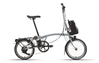 Brompton New C line Electric High - 16 Zoll 345Wh 4K Faltrad - Cloud Metallic