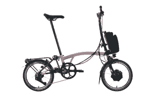 Brompton C-Line Electric - 12 Speed - Typ H - 16 Zoll 300Wh 12K Faltrad - Flamingo Pink