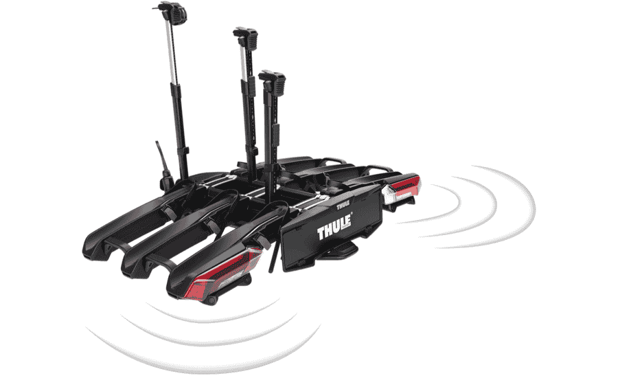  Thule Heckträger Epos ParkSecure - faltbarer Fahrradträger für 3 Fahrräder