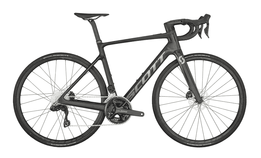 Scott Addict RC eRIDE 20 - 28 Zoll 236Wh 24K Diamant - raw carbon yellow flakes chrome silver