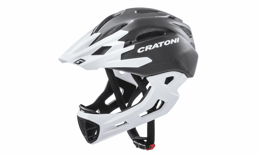 Cratoni C-Maniac Fullface Helm - black-white matt