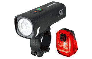 SIGMA AURA 50 / HIRO 10 Fahrrad Licht-Set