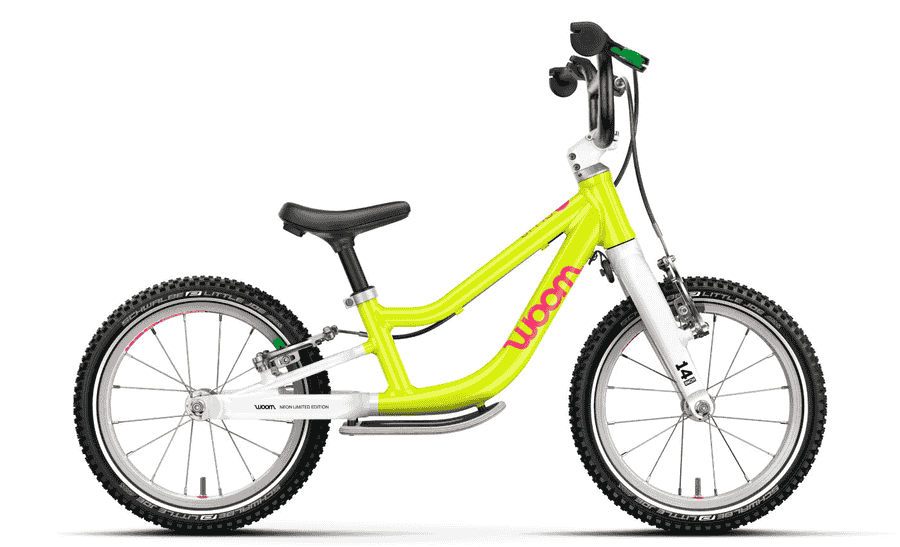 Woom GO 1+ (Gen. H) - 14 Zoll Laufrad - Neon Lime