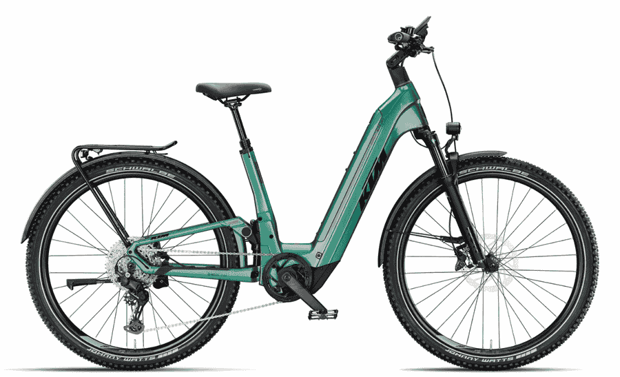 KTM MACINA AERA FS ELITE LFC - 29 Zoll 800Wh 10K Fully - Green Black Matt Black Orange Glossy