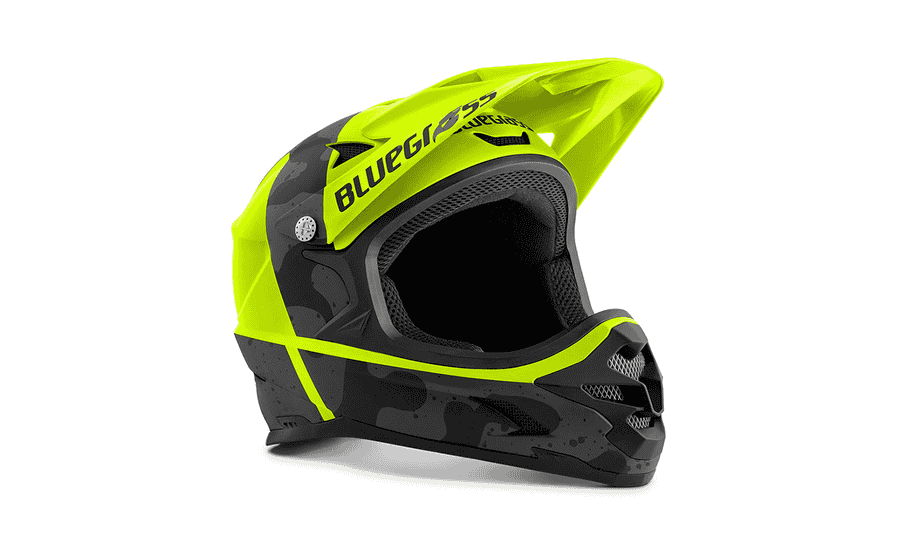 Bluegrass Intox Helm - Yellow Fluo Black Matt