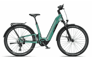 KTM MACINA AERA FS ELITE LFC - 29 Zoll 800Wh 10K Fully - Green Black Matt Black Orange Glossy