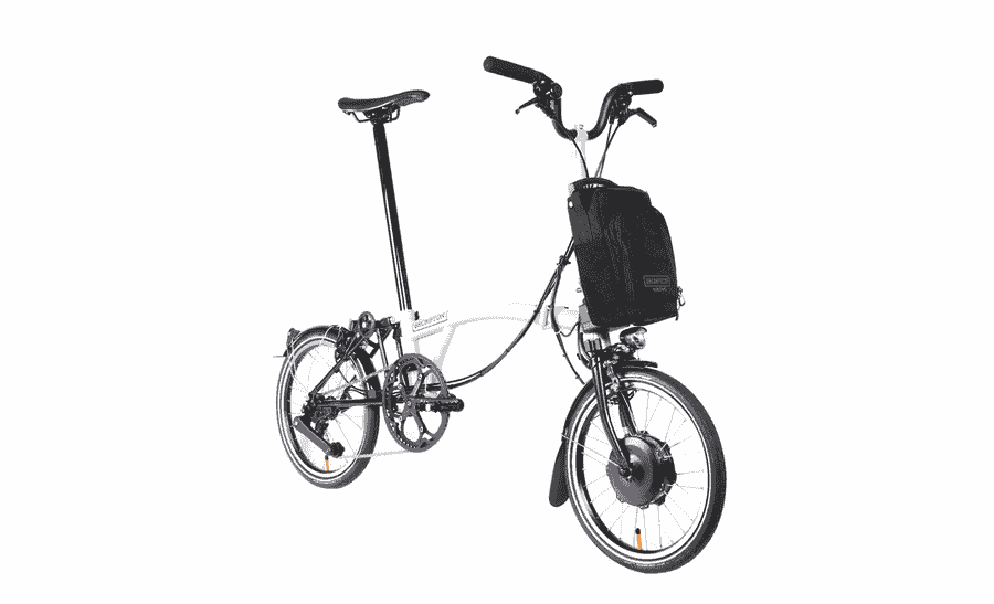 Brompton P-Line Electric Urban 4-speed - Typ H- 16 Zoll 300Wh 4K Faltrad - Lunar Ice