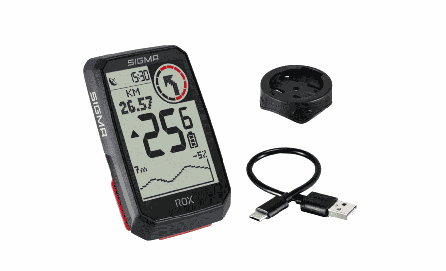 Sigma Rox 4.0 Fahrradcomputer inkl. HR Set - black