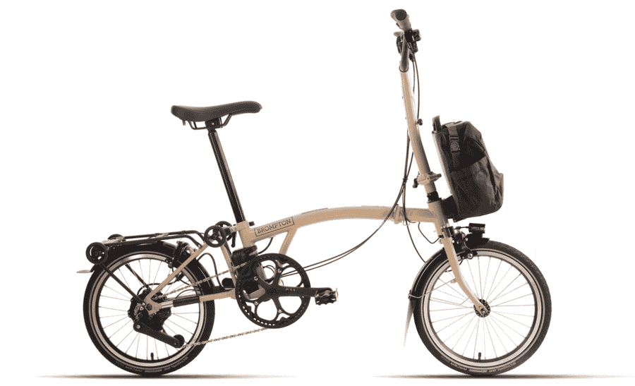 Brompton New C line Electric High - 16 Zoll 345Wh 4K Faltrad - Dune Sand