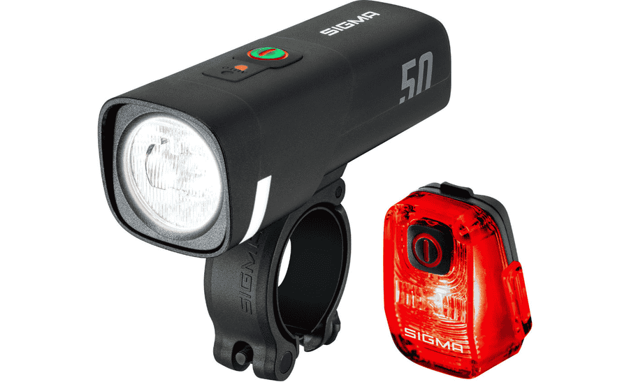 SIGMA AURA 50 / HIRO 10 Fahrrad Licht-Set