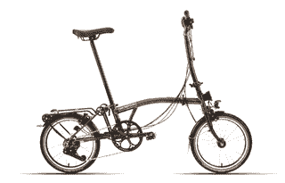 Brompton C-Line Explore - Typ H - 16 Zoll 12K Faltrad - Gloss Black Lacquer