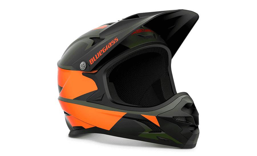 Bluegrass Intox Helm - Green Orange Matt