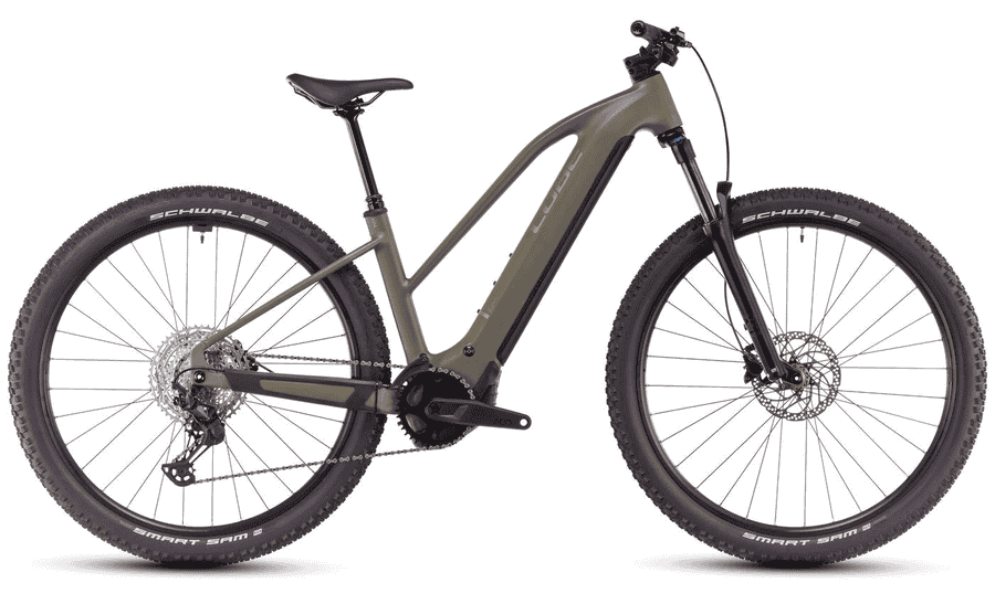 Cube Reaction Hybrid Pro - 27.5 / 29 Zoll 800Wh 12K Trapez - dustyolive n gold