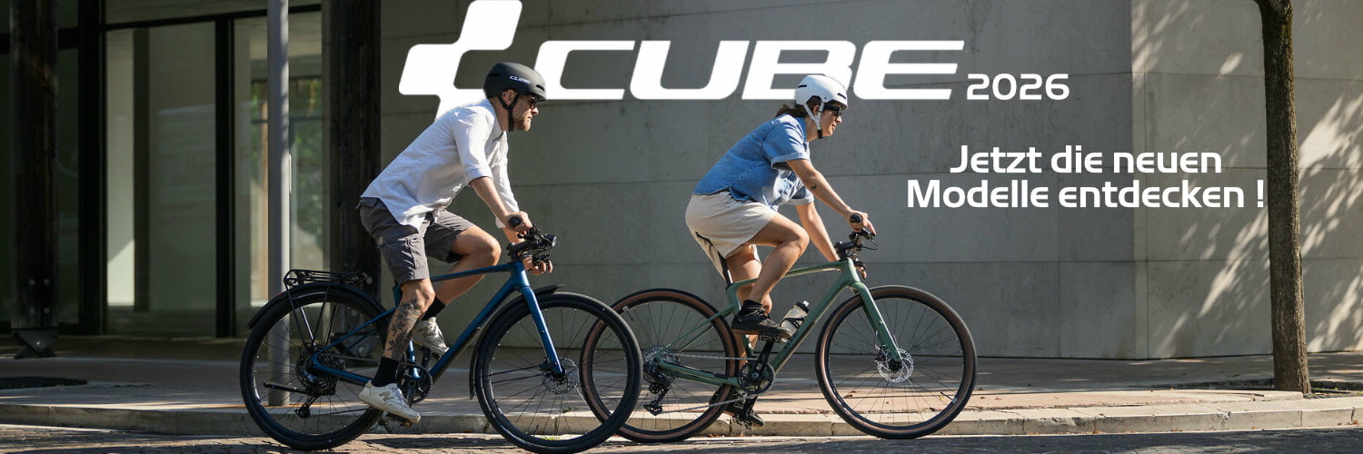 2 Radfahrer auf die neuen Cube Modelle