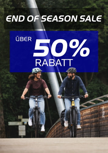 End of Sommer Sale – über 50 % Rabatt auf E-Bikes und Fahrräder.